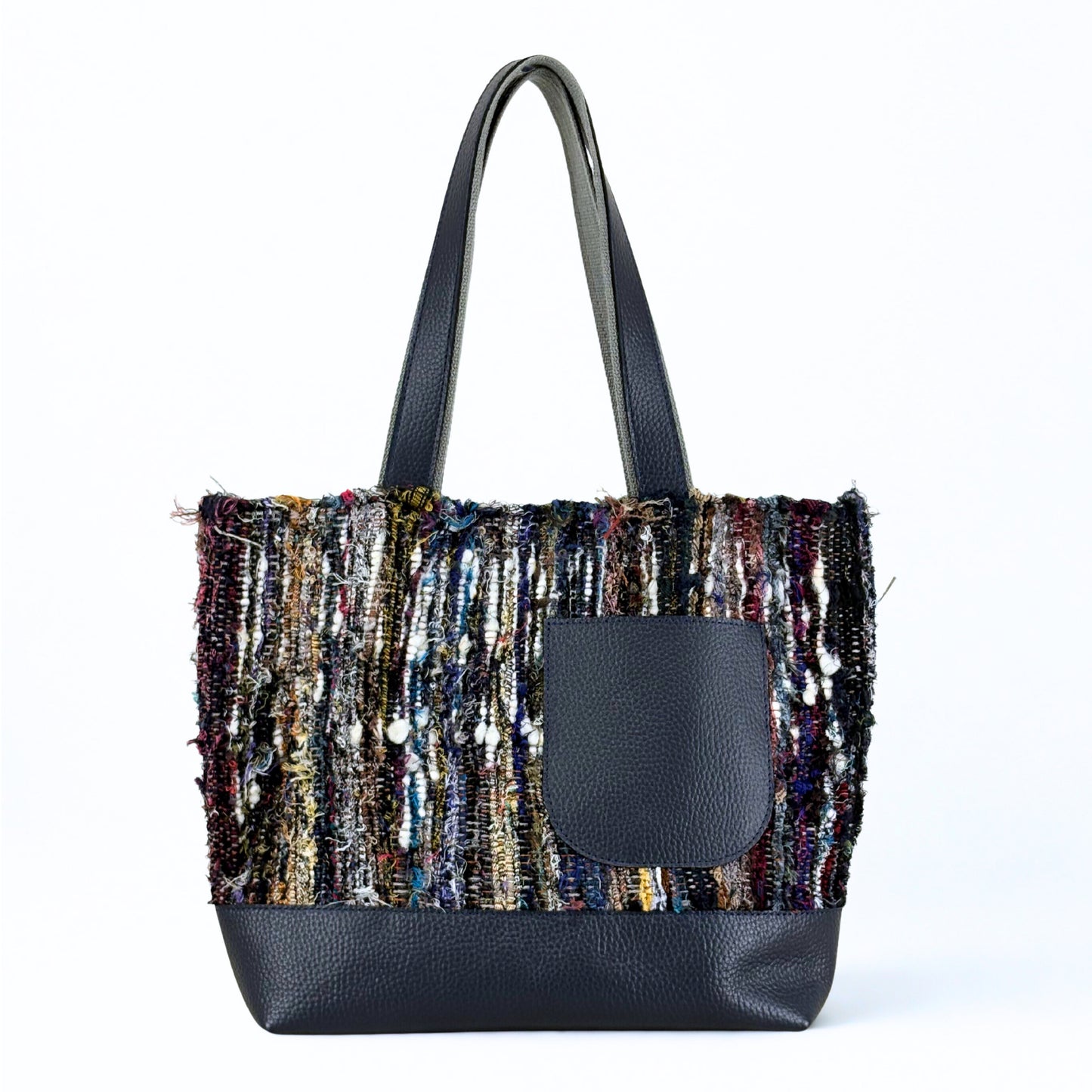 播州手織り×地場産皮革のトートバッグ