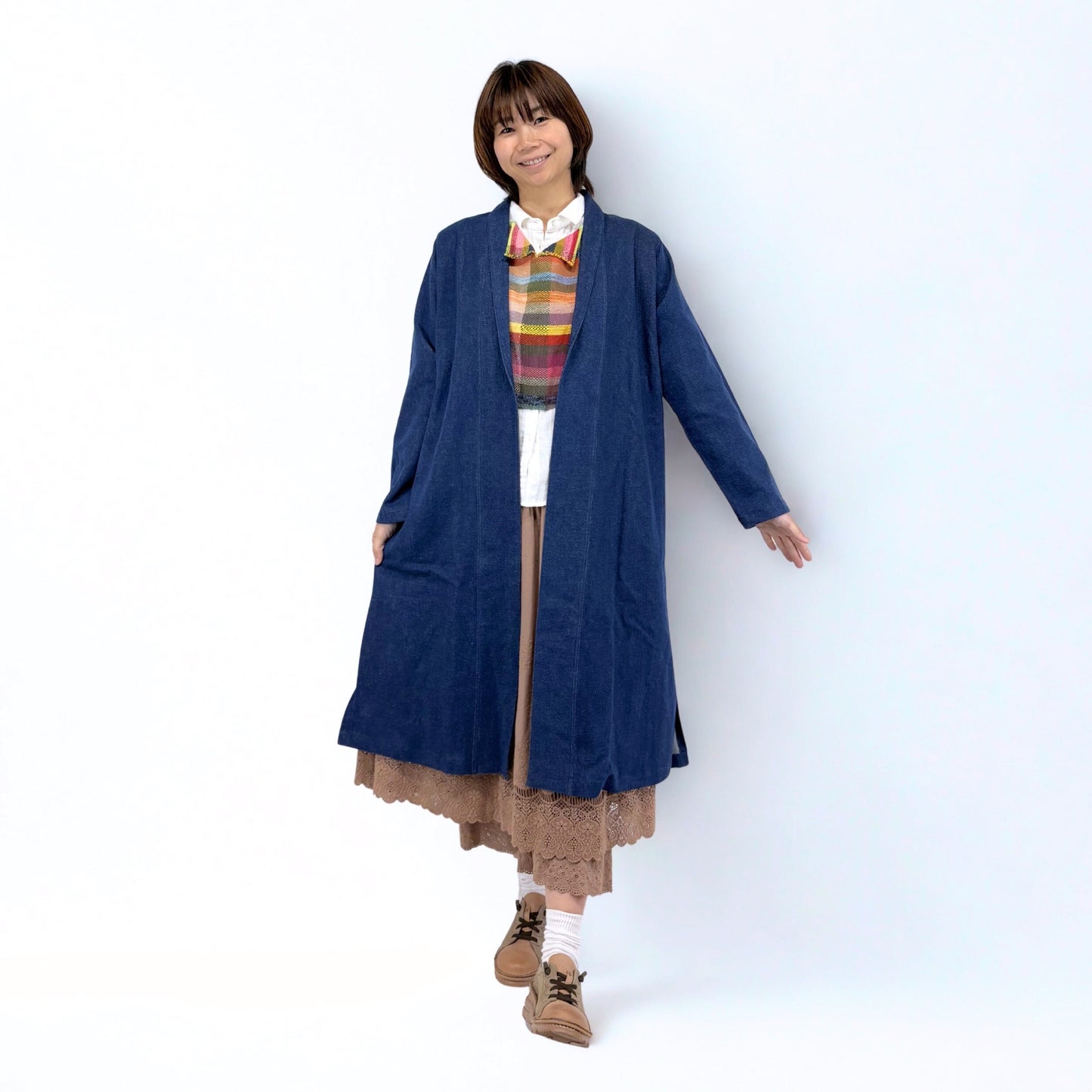 すっきりⅠラインのデニムコート