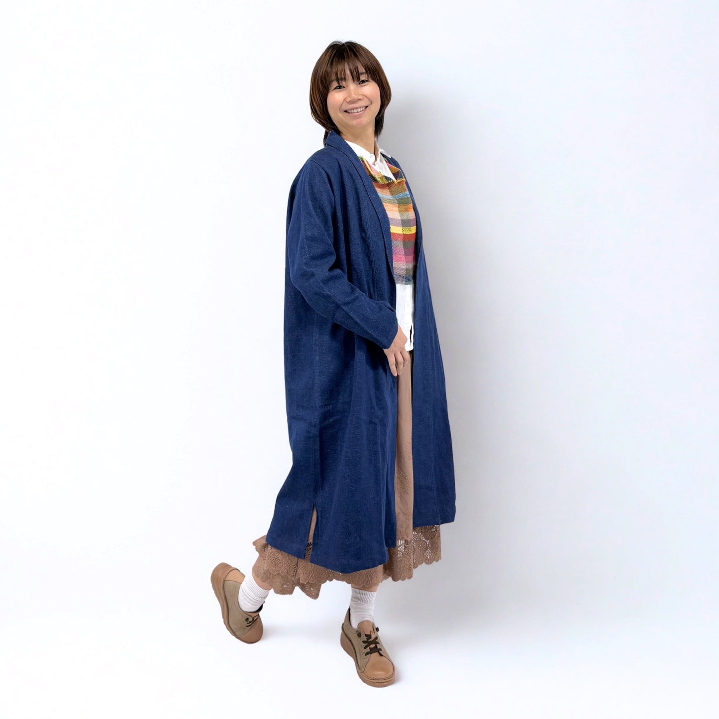 すっきりⅠラインのデニムコート