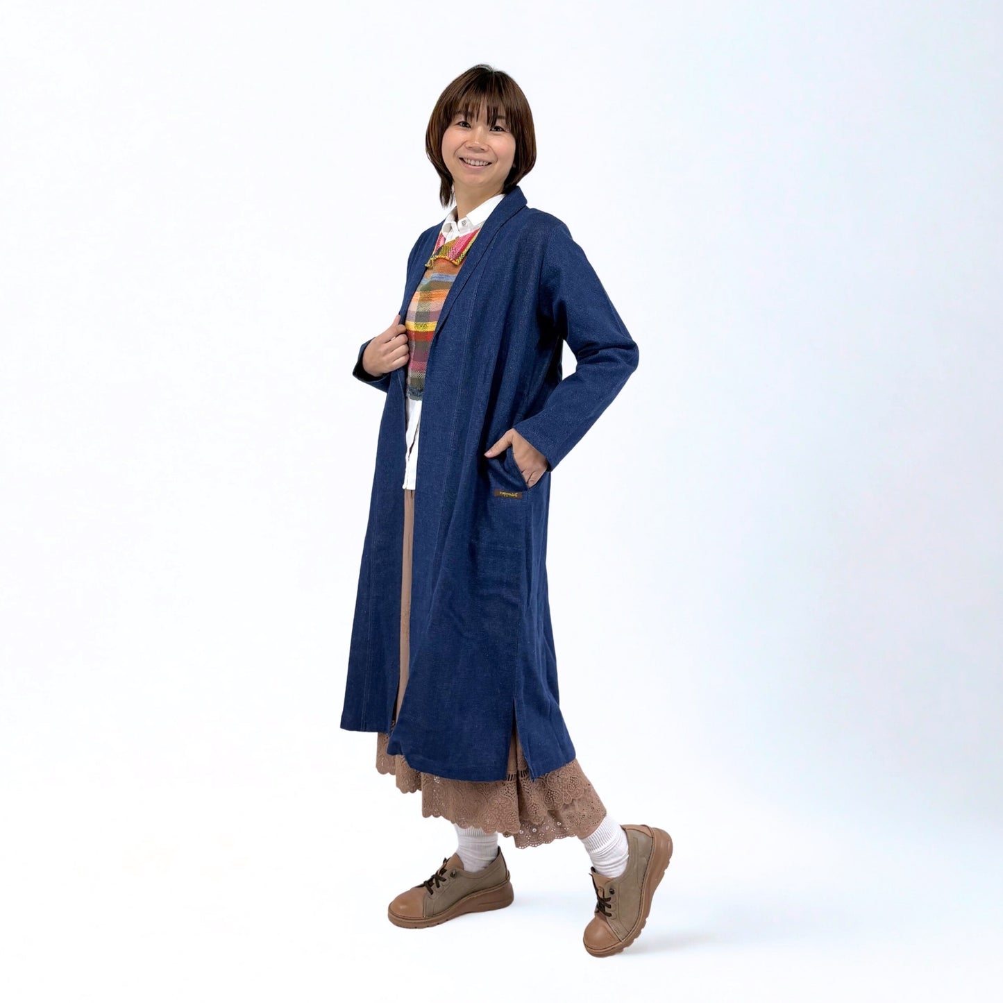 すっきりⅠラインのデニムコート