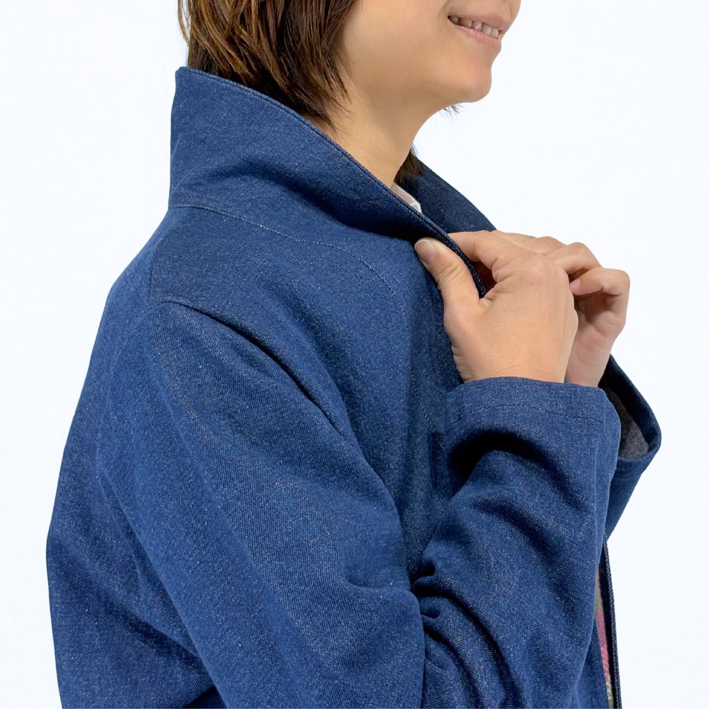 すっきりⅠラインのデニムコート