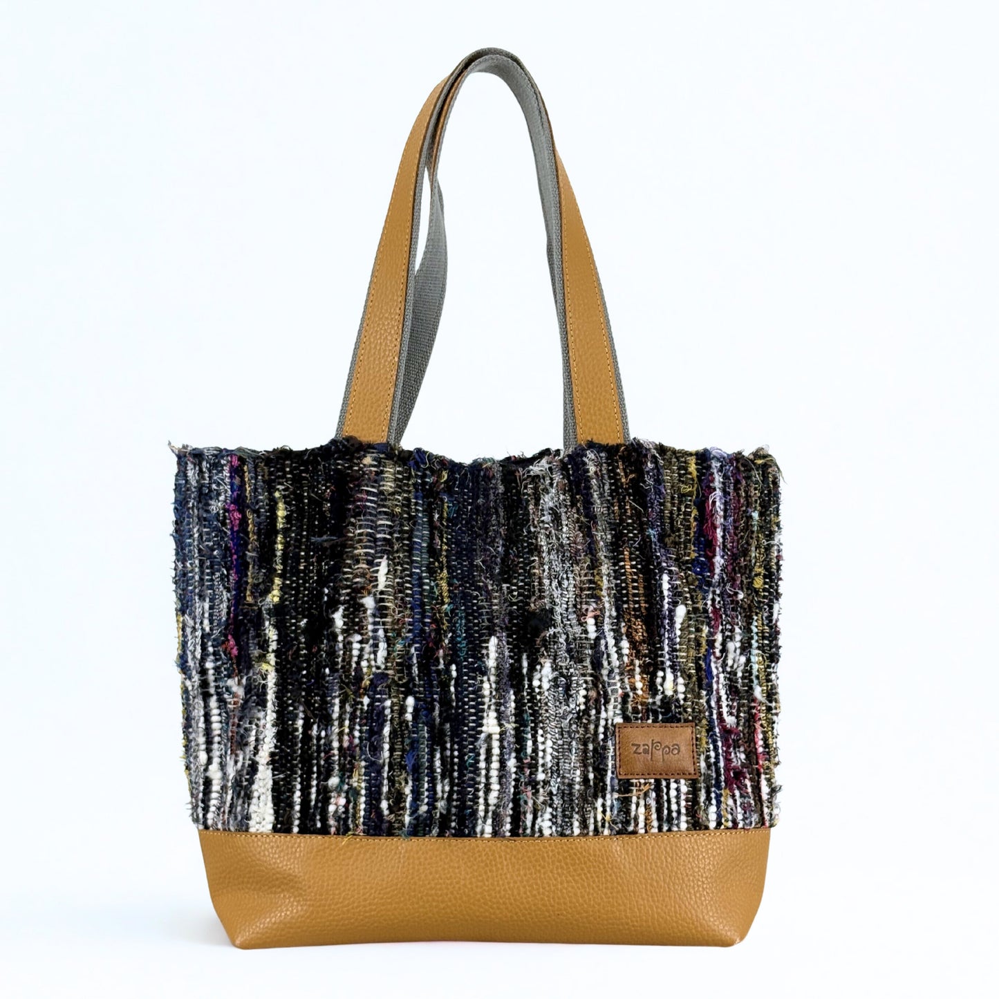 播州手織り×地場産皮革のトートバッグ