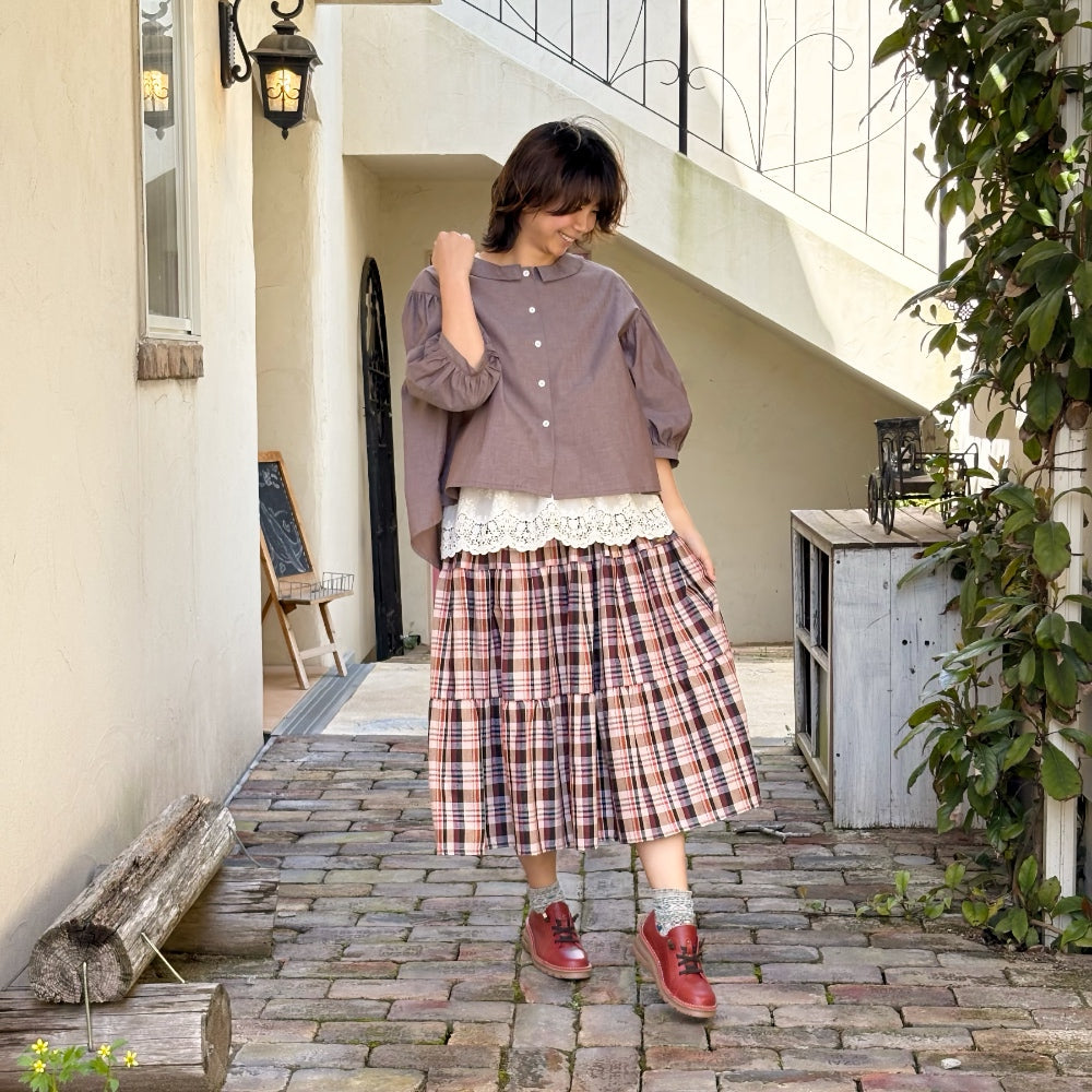 森のティアードスカート