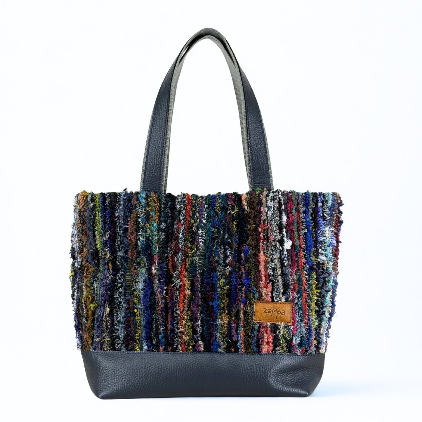 播州手織り×地場産皮革のトートバッグ