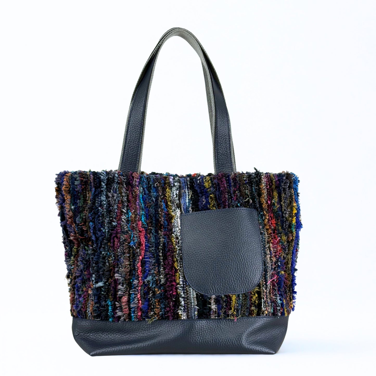 播州手織り×地場産皮革のトートバッグ