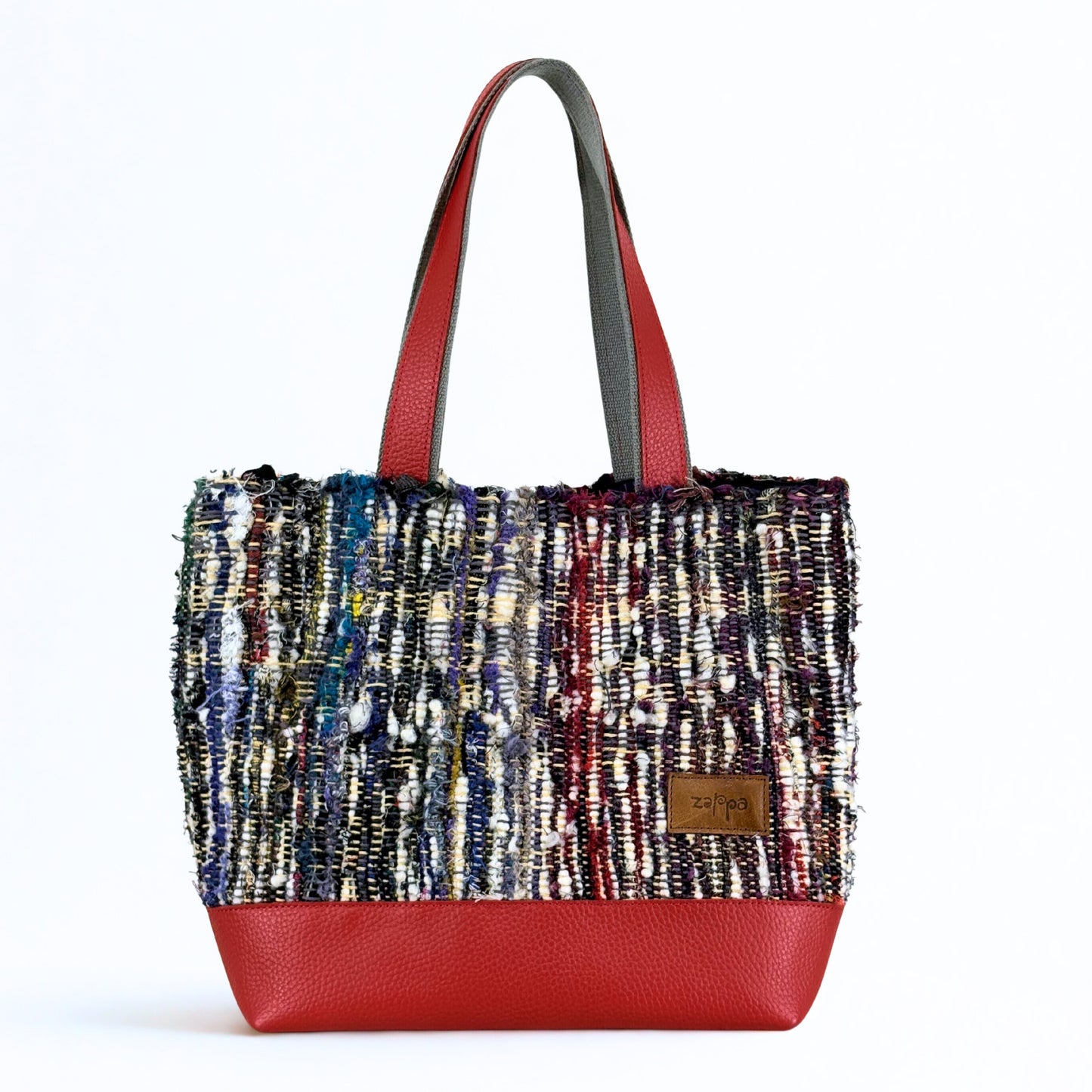 播州手織り×地場産皮革のトートバッグ