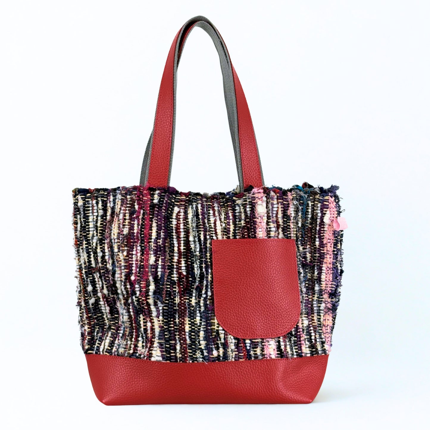 播州手織り×地場産皮革のトートバッグ