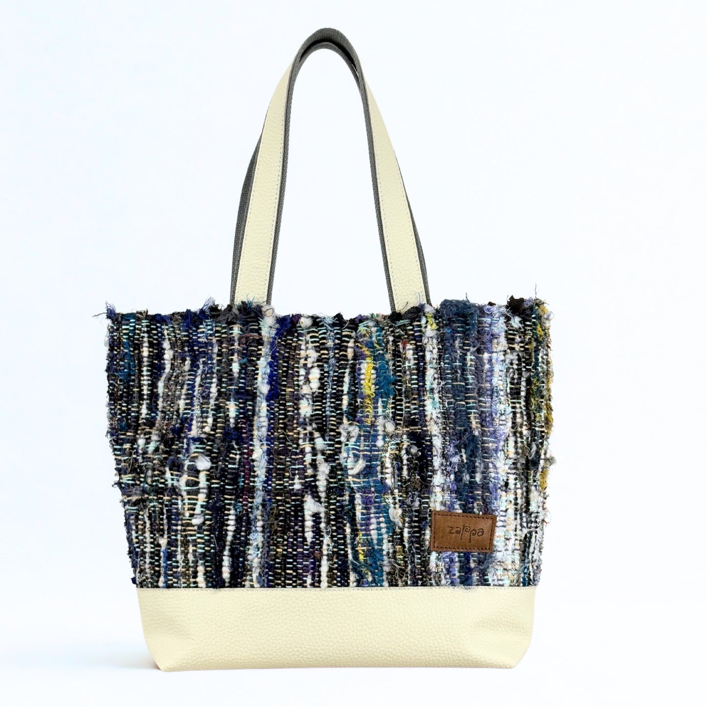 播州手織り×地場産皮革のトートバッグ